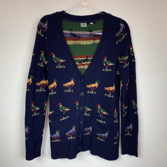Anthro Mallard Duck Sweater 